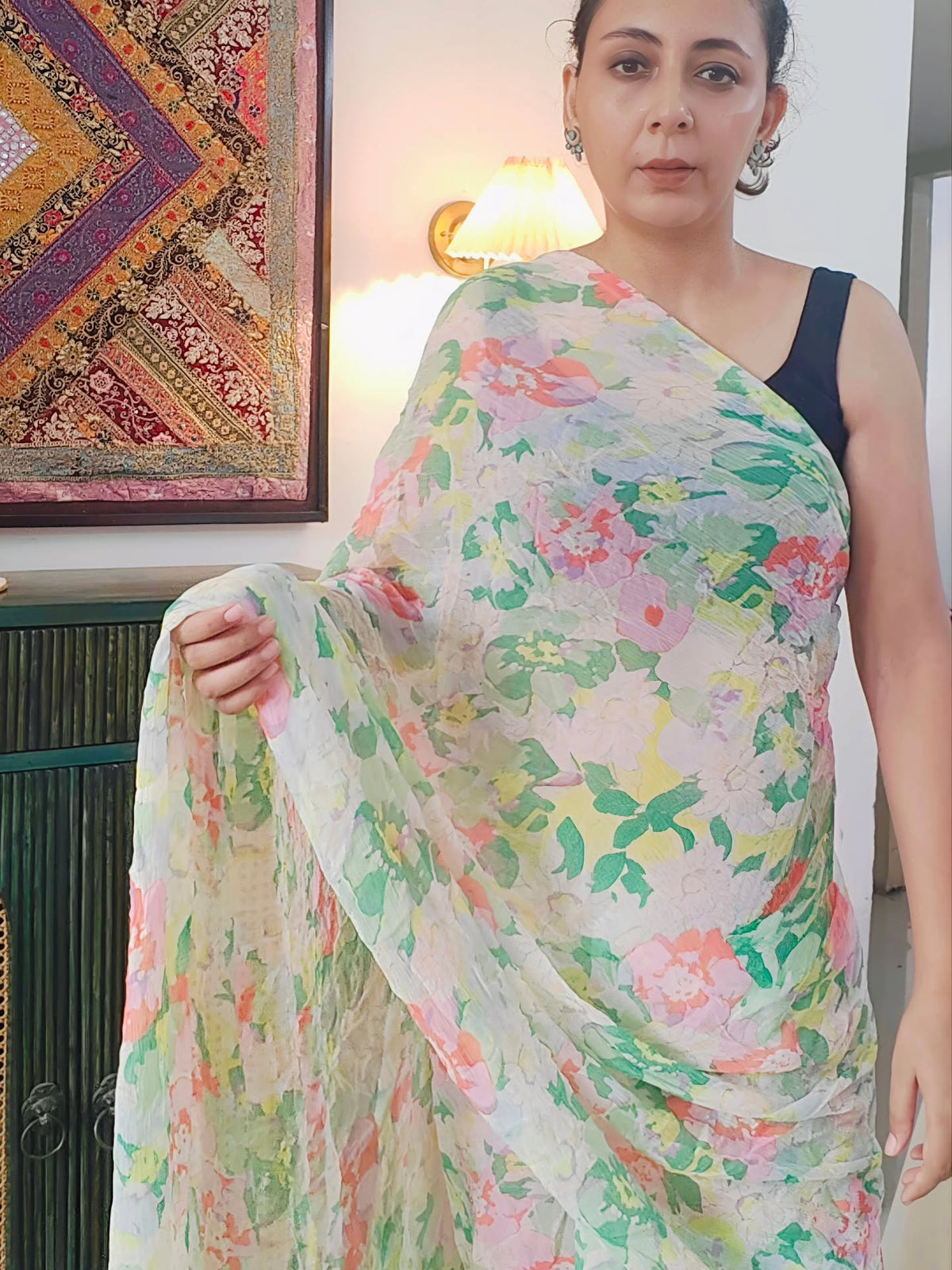 Pure chiffon saree