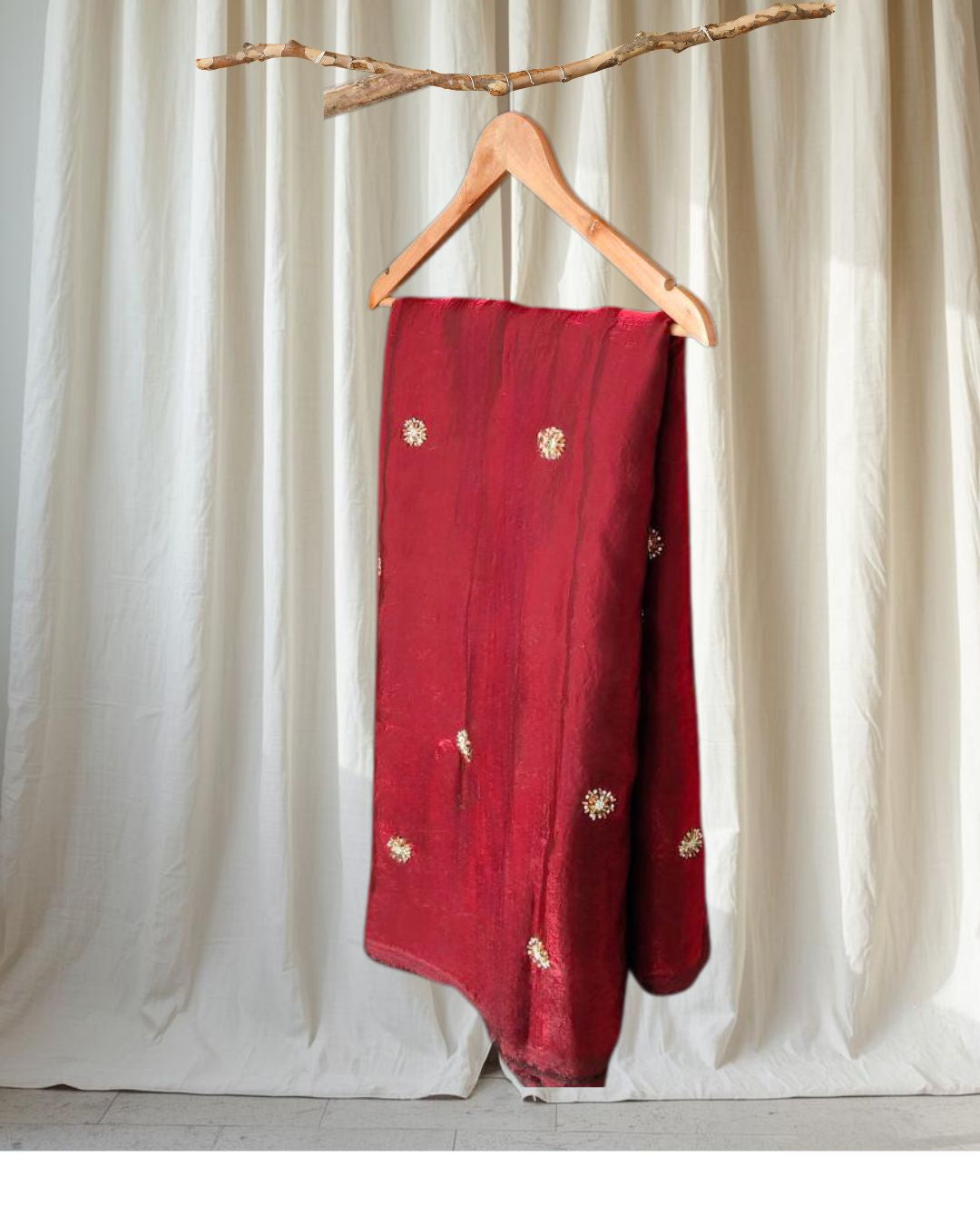 hand embroidered saree